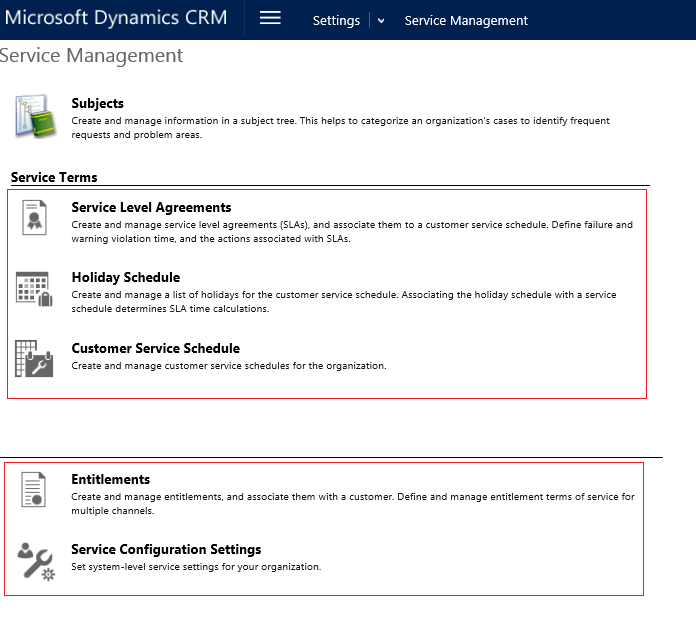 SLA management in CRM 2016