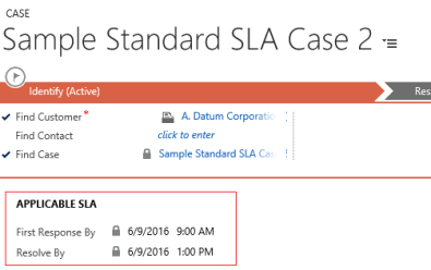 SLA Fields Have value