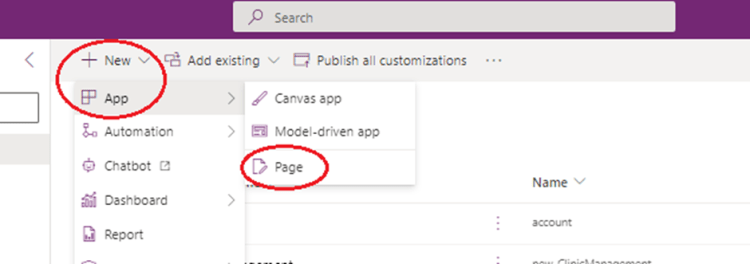 How to add a Custom Page to an Existing Model-Driven App – Dynatecon ...