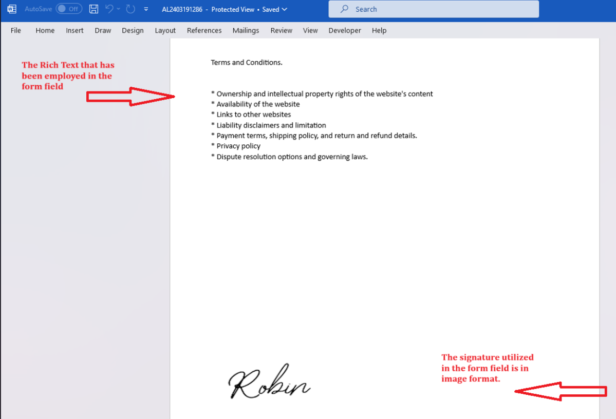 Dynamics 365 – Using Power Automate populate Rich text control within a document template