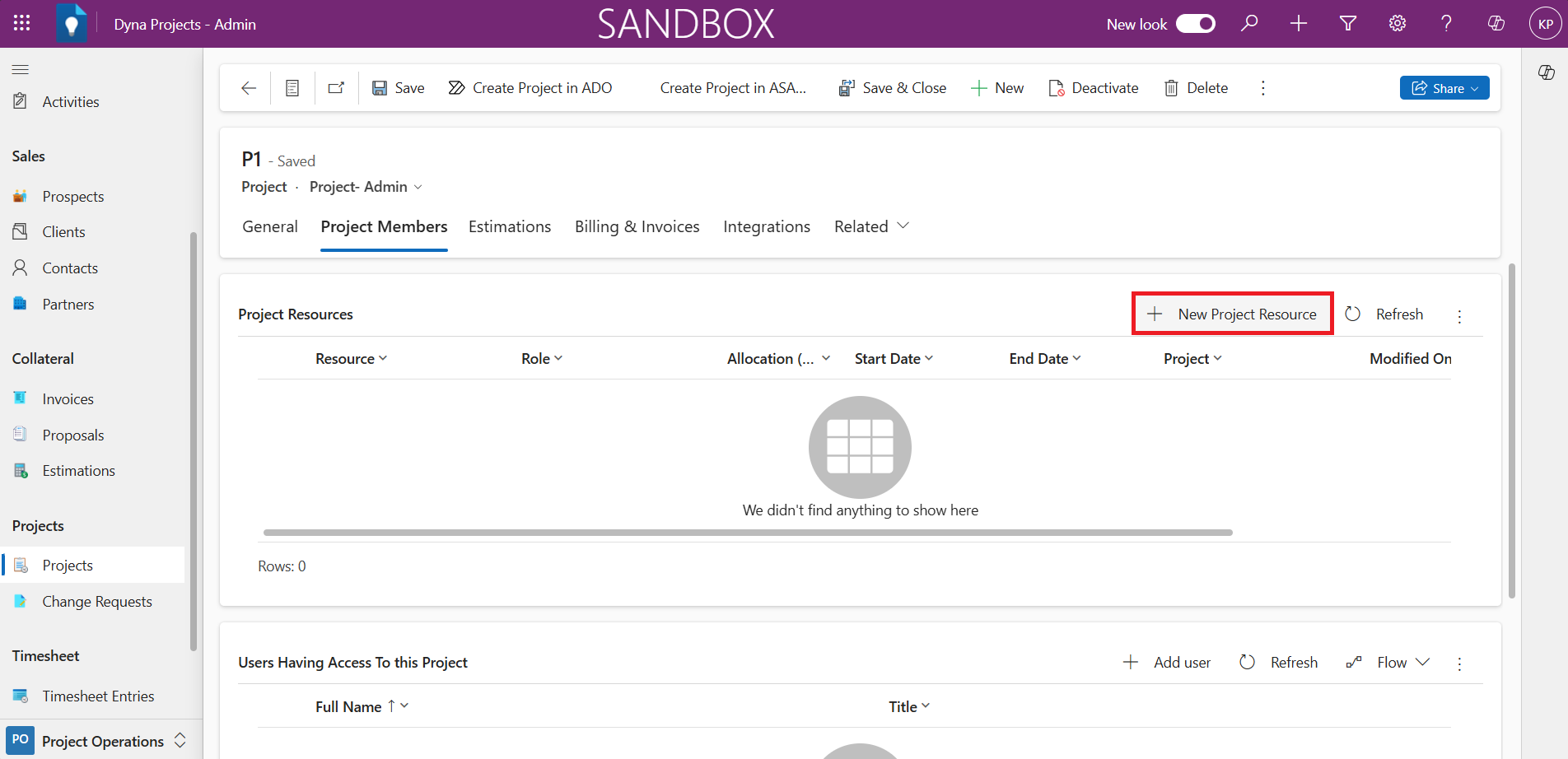 How to add new Project Members to a Project in Power Apps based Project ...